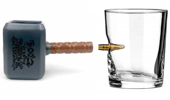 Кружка «Молот Тора» или стакан с пулей